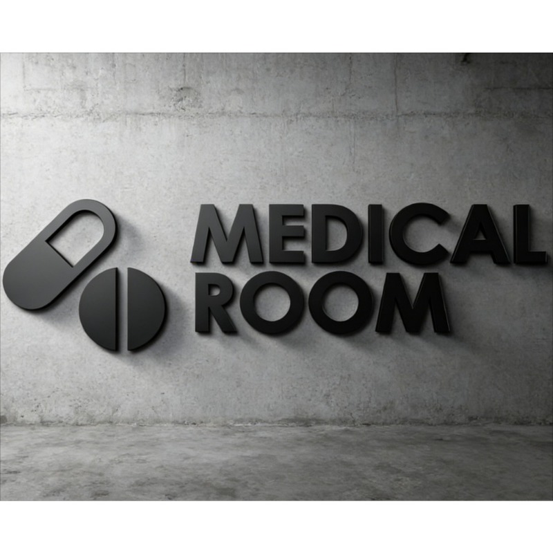Health Wellness Office - Tıbbi Oda Levhası - Akrilik 3D