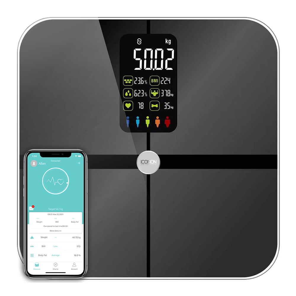 Digital Body Weight Scale - Dijital Bluetooth Banyo Baskülü - Yüksek