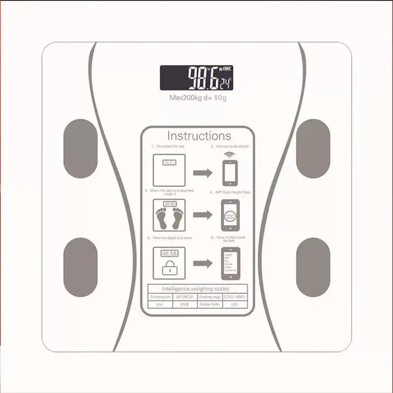 Digital Body Weight Scale - Vücut Yağ Ölçeği Akıllı Kablosuz Dijital
