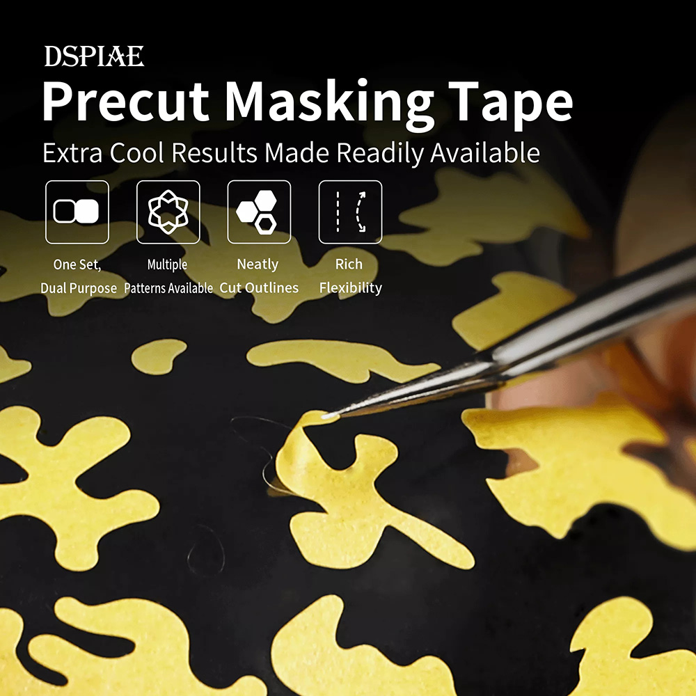 Sports Taping Precut - DSPIAE Dijital Kamuflaj Bug kamuflaj Altıgen