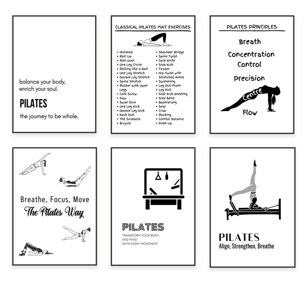 Pilates pozlar, pilates prensi - Health Wellness Poster incelemesi ve fiyatı