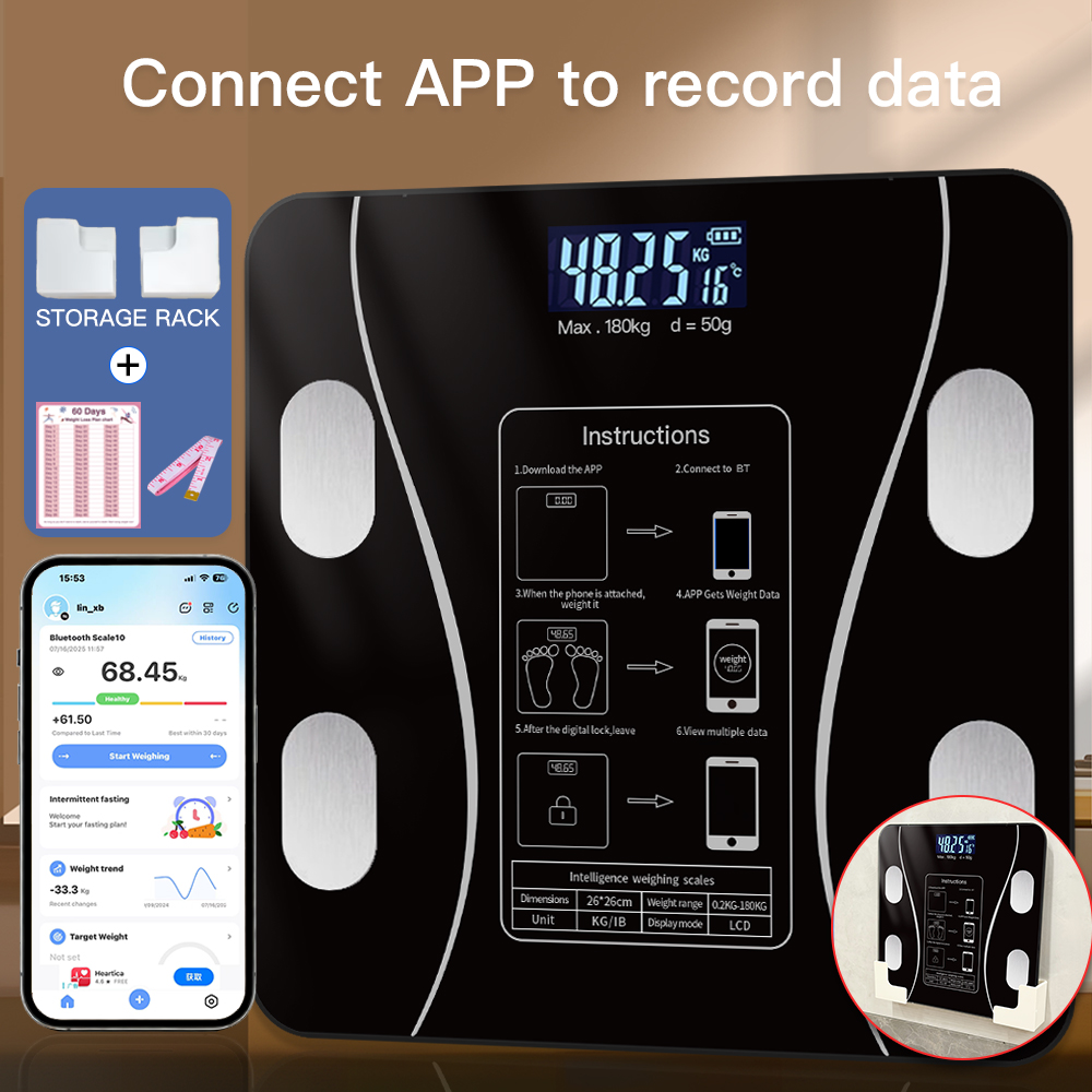 Conridel, mobil uygulama bağla - Digital Body Weight Scale incelemesi ve fiyatı