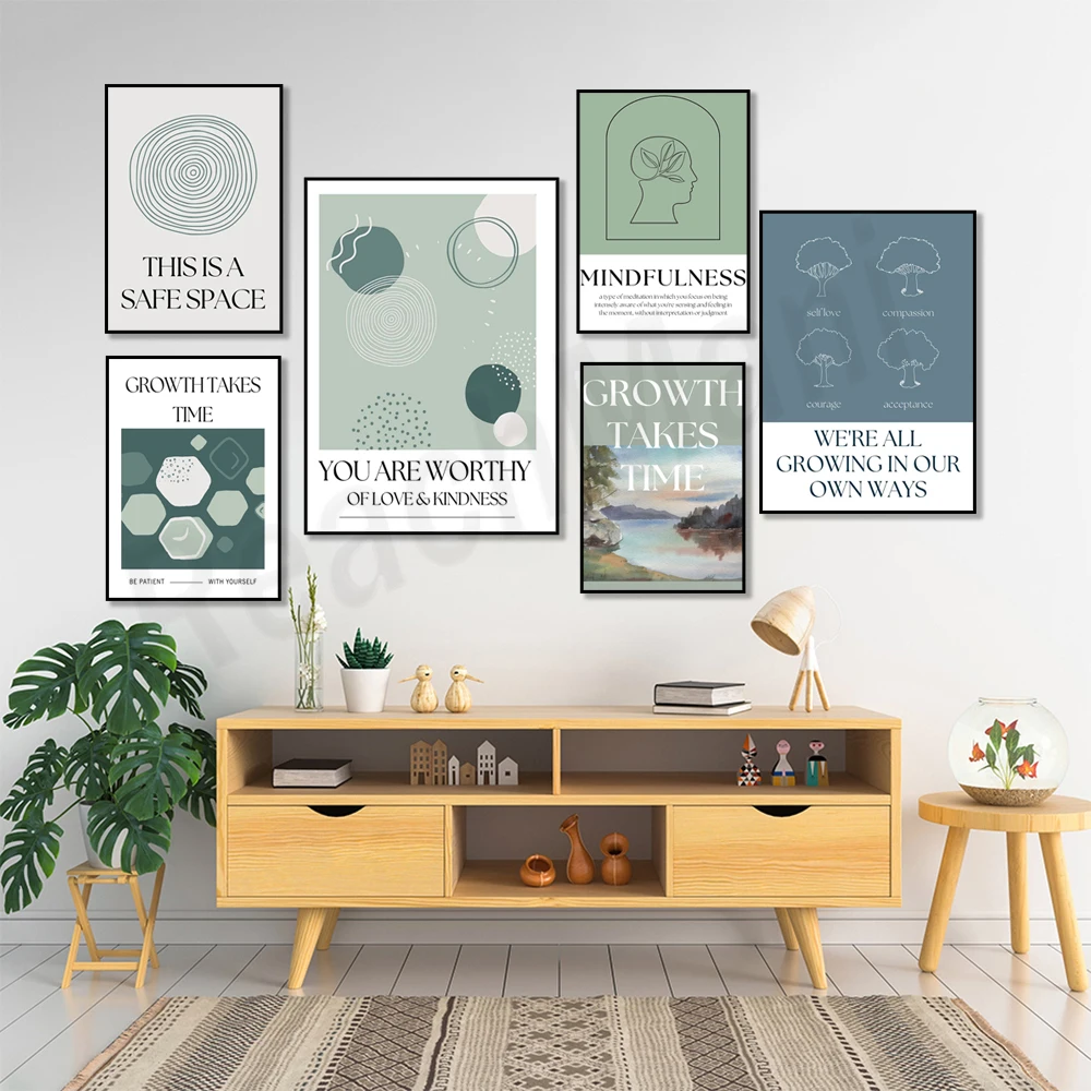 Farkındalık baskısı, güvenli b - Health Wellness Poster incelemesi ve fiyatı