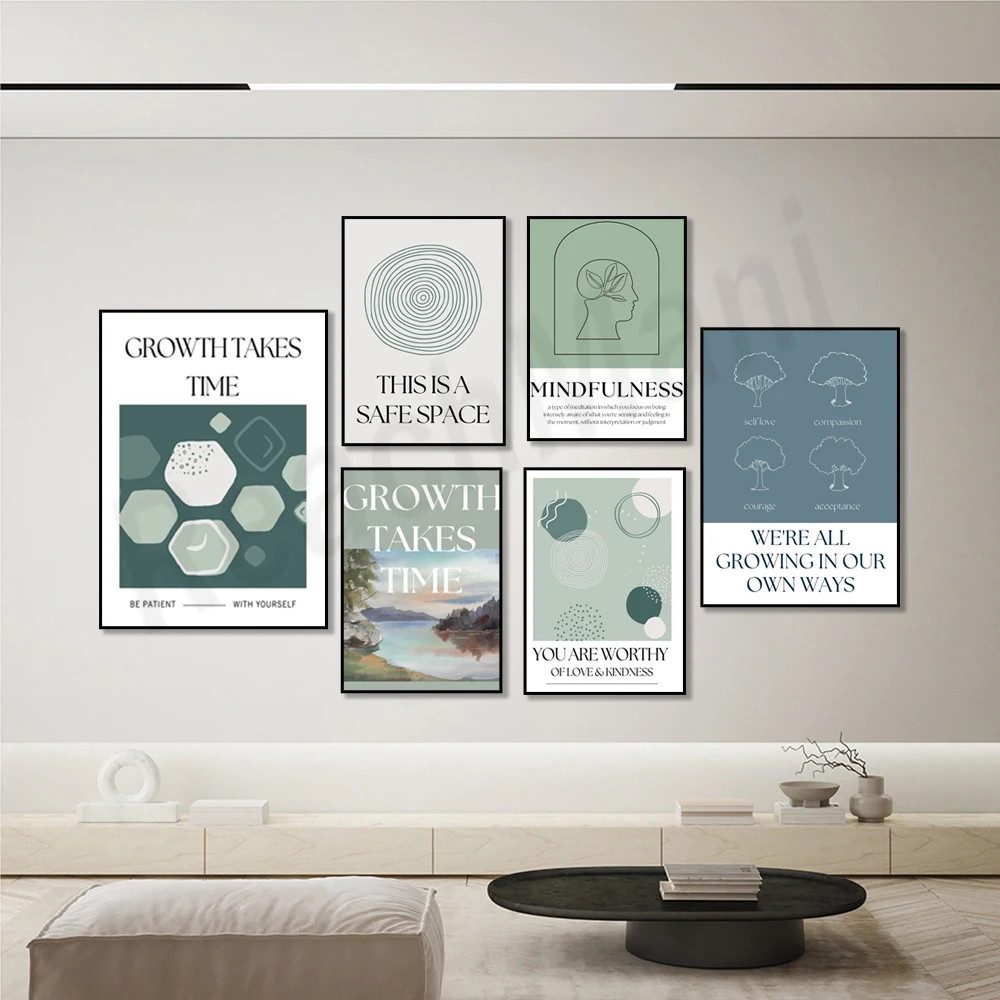 Farkındalık baskısı, güvenli b - Health Wellness Poster incelemesi ve fiyatı